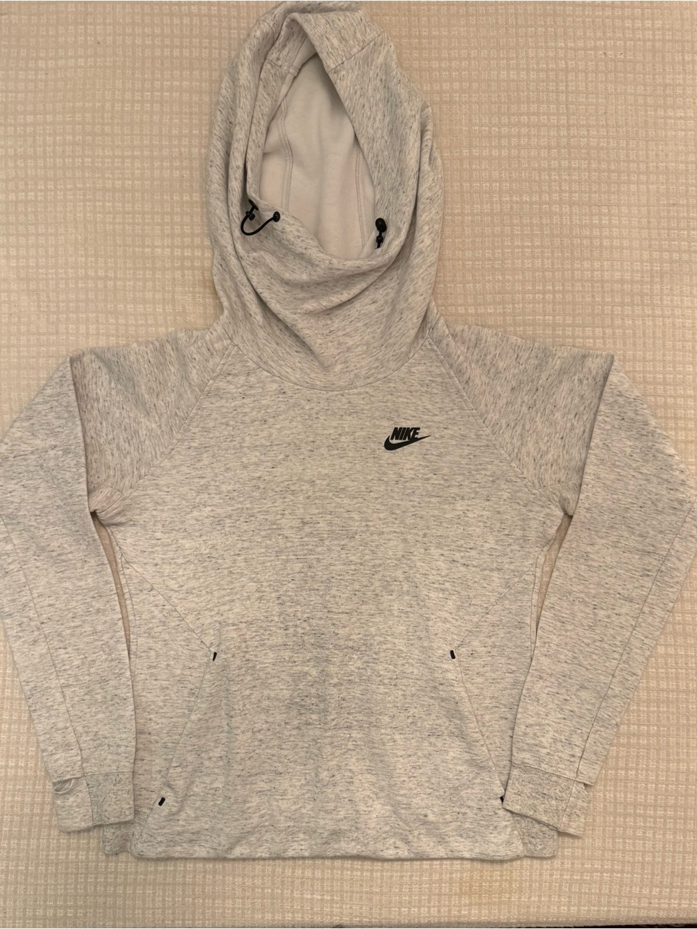 Nike Tech Fleece pullover hoodie featuring a high funnel neck sz M